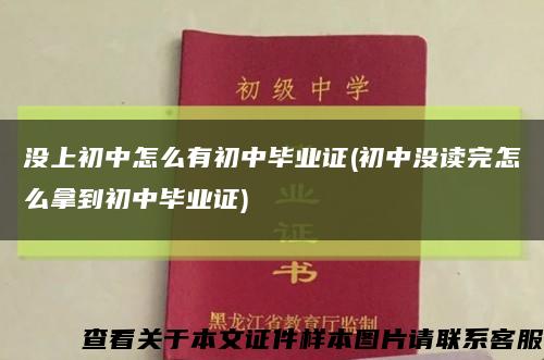沒上初中怎么有初中畢業證(初中沒讀完怎么拿到初中畢業證)縮略圖