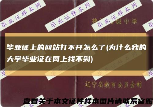 畢業證上的網站打不開怎么了(為什么我的大學畢業證在網上找不到)縮略圖