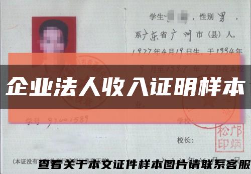 企業法人收入證明樣本縮略圖