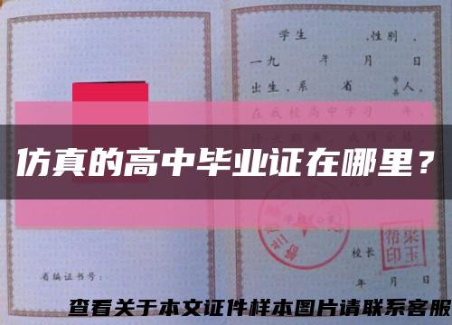 仿真的高中畢業證在哪里？縮略圖