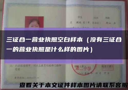 三證合一營業執照空白樣本（沒有三證合一的營業執照是什么樣的圖片）縮略圖