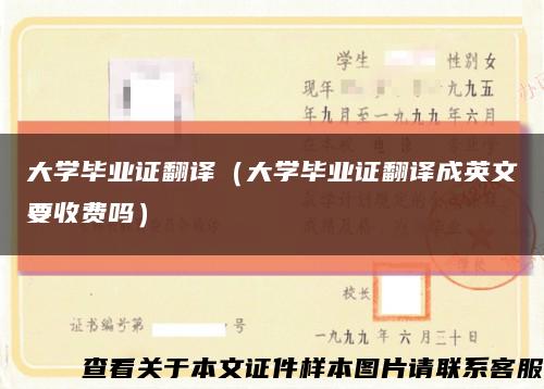 大學畢業證翻譯（大學畢業證翻譯成英文要收費嗎）縮略圖