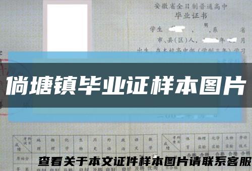 倘塘鎮畢業證樣本圖片縮略圖