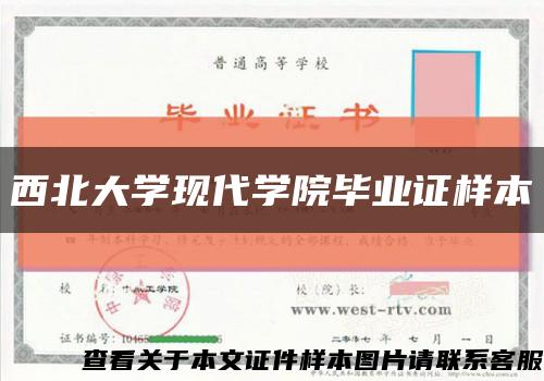 西北大學現代學院畢業證樣本縮略圖