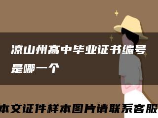 涼山州高中畢業證書編號是哪一個縮略圖