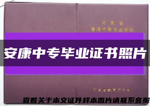 安康中專畢業證書照片縮略圖