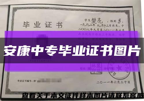 安康中專畢業證書圖片縮略圖
