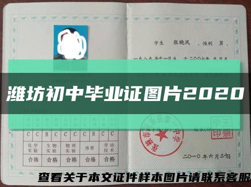 濰坊初中畢業證圖片2020縮略圖