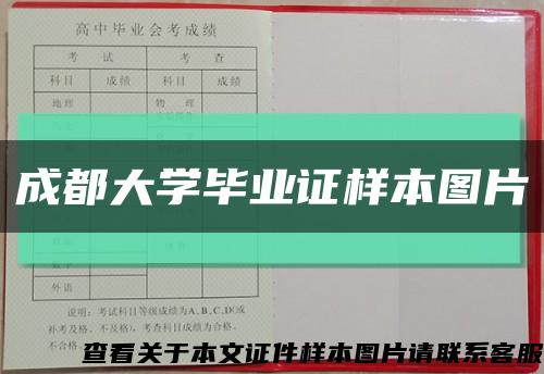 成都大學畢業證樣本圖片縮略圖
