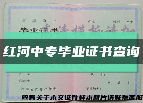 紅河中專畢業證書查詢縮略圖