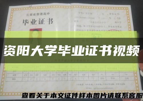 資陽大學畢業證書視頻縮略圖