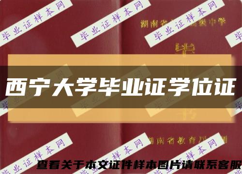 西寧大學畢業證學位證縮略圖