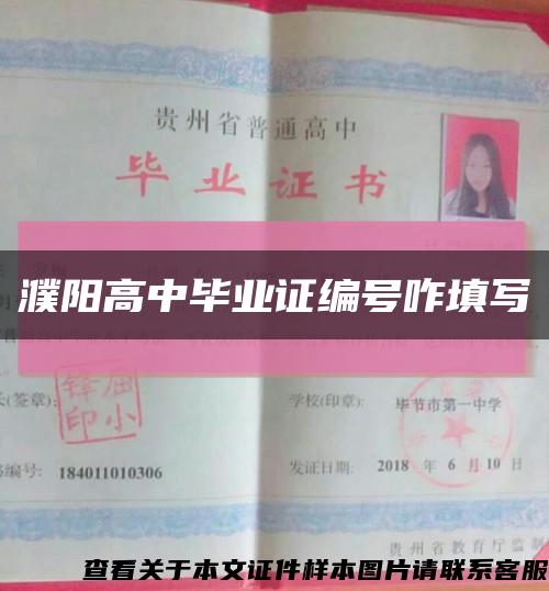 濮陽高中畢業證編號咋填寫縮略圖