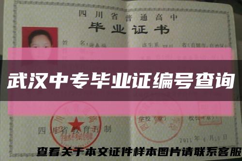 武漢中專畢業證編號查詢縮略圖