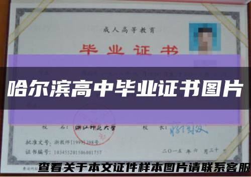 哈爾濱高中畢業證書圖片縮略圖