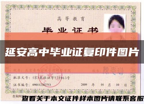 延安高中畢業證復印件圖片縮略圖