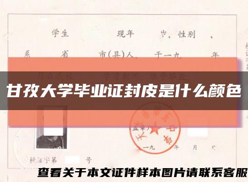 甘孜大學畢業證封皮是什么顏色縮略圖