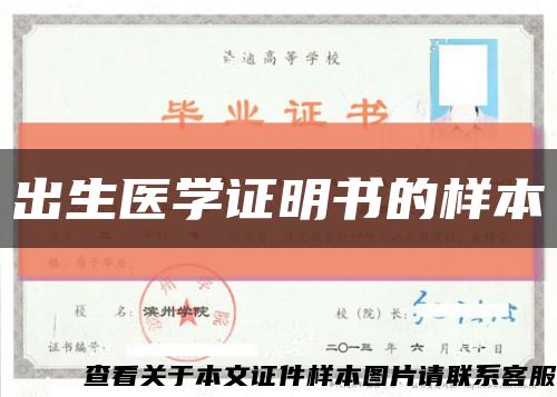 出生醫學證明書的樣本縮略圖