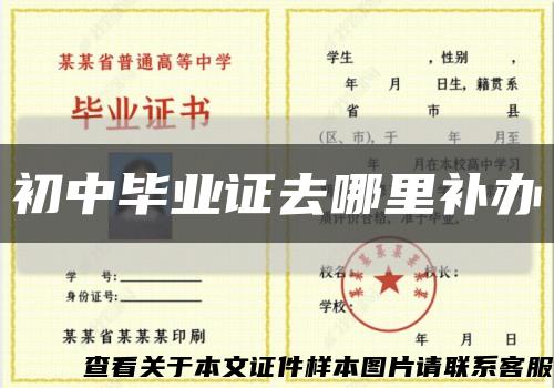 初中畢業證去哪里補辦縮略圖