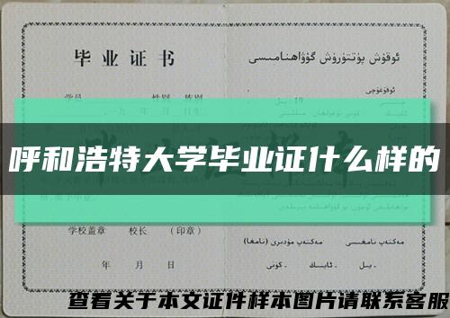 呼和浩特大學畢業證什么樣的縮略圖