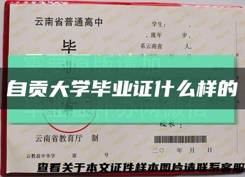 自貢大學畢業證什么樣的縮略圖