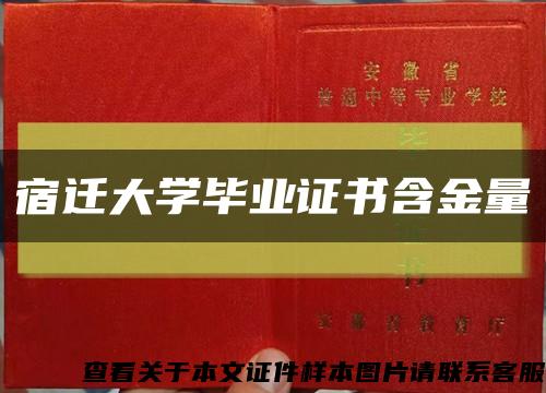 宿遷大學畢業證書含金量縮略圖