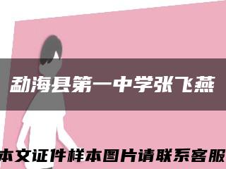 勐?？h第一中學張飛燕縮略圖
