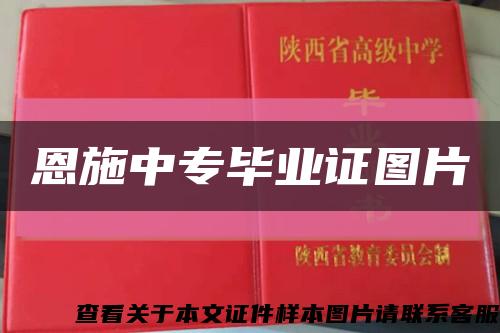 恩施中專畢業證圖片縮略圖