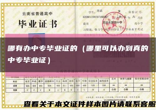 哪有辦中專畢業證的（哪里可以辦到真的中專畢業證）縮略圖
