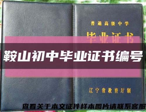 鞍山初中畢業證書編號縮略圖
