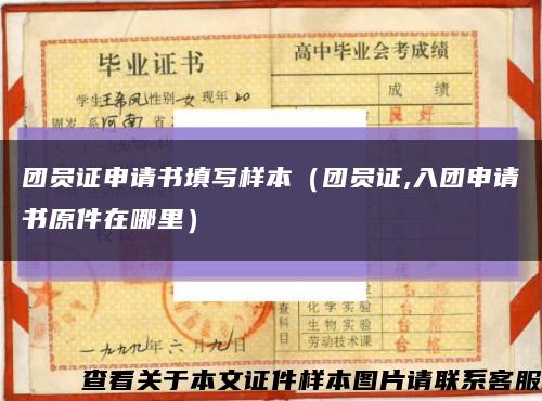 團員證申請書填寫樣本（團員證,入團申請書原件在哪里）縮略圖