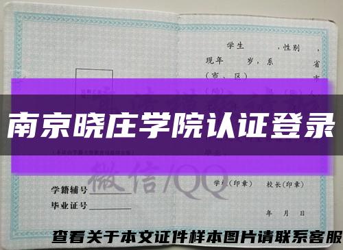 南京曉莊學院認證登錄縮略圖
