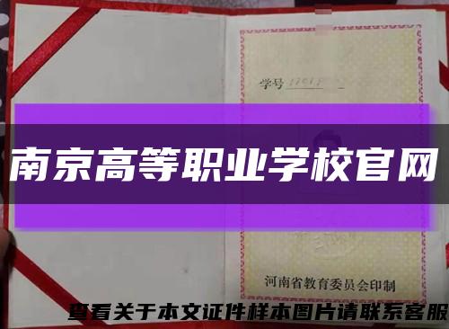 南京高等職業學校官網縮略圖