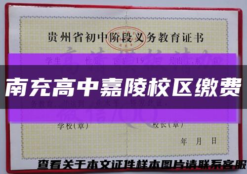 南充高中嘉陵校區繳費縮略圖