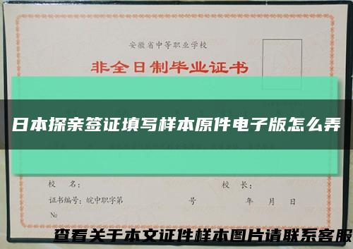 日本探親簽證填寫樣本原件電子版怎么弄縮略圖