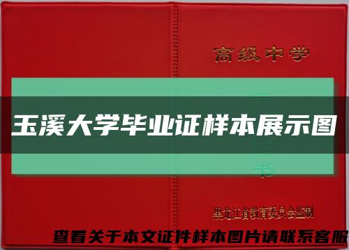 玉溪大學畢業證樣本展示圖縮略圖