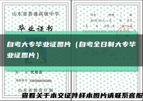 自考大專畢業證圖片（自考全日制大專畢業證圖片）縮略圖