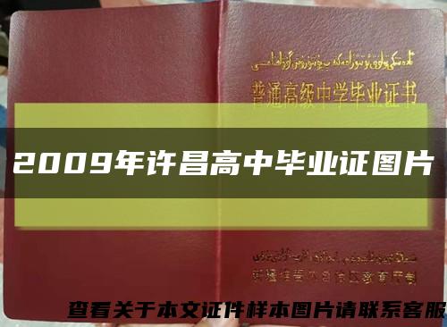 2009年許昌高中畢業證圖片縮略圖