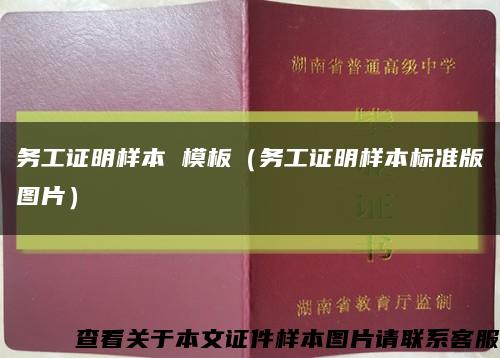 務工證明樣本 模板（務工證明樣本標準版圖片）縮略圖