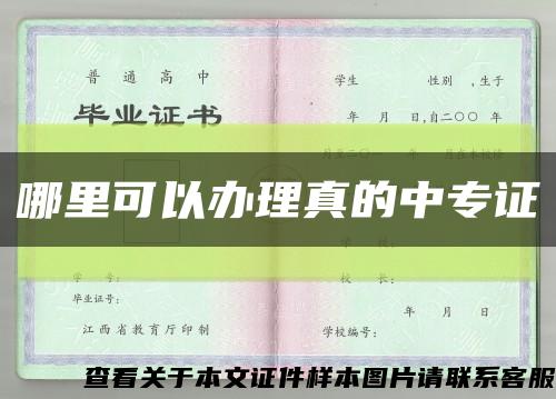 哪里可以辦理真的中專證縮略圖