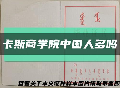 卡斯商學院中國人多嗎縮略圖