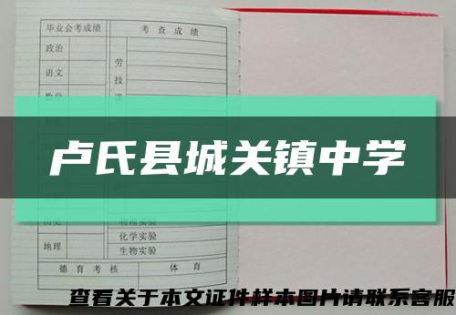 盧氏縣城關鎮中學縮略圖