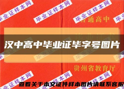 漢中高中畢業證畢字號圖片縮略圖