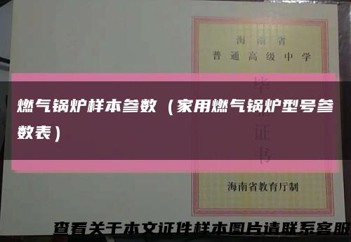 燃氣鍋爐樣本參數（家用燃氣鍋爐型號參數表）縮略圖