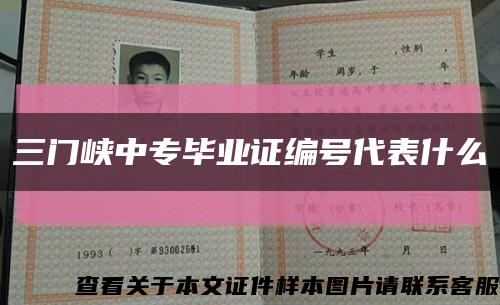 三門峽中專畢業證編號代表什么縮略圖