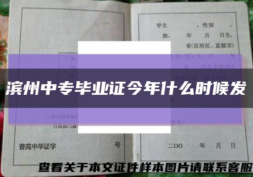 濱州中專畢業證今年什么時候發縮略圖