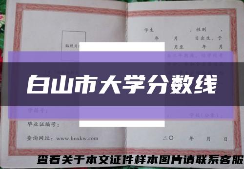 白山市大學分數線縮略圖