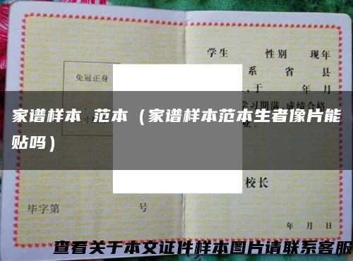 家譜樣本 范本（家譜樣本范本生者像片能貼嗎）縮略圖