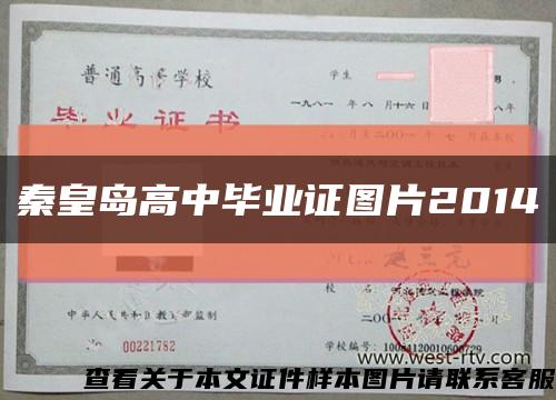 秦皇島高中畢業證圖片2014縮略圖