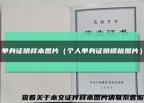 單身證明樣本圖片（個人單身證明模板照片）縮略圖